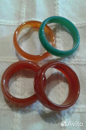 Колечко из натурального камня большой размер