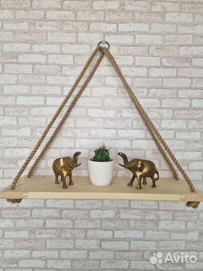 Полка подвесная настенная на канате