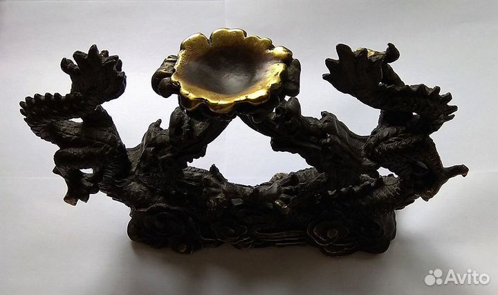 Два Дракона Статуэтка - Подсвечник Бронза RU*758