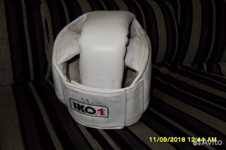 Шлем защитный кожаный