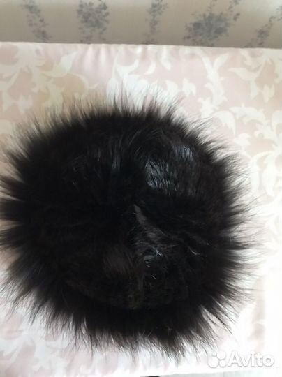 Шапка норка на вязаной основе