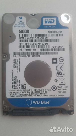 Жесткий диск 500Гб WD5000lpcx