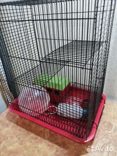 Клетка для грызунов + шар прогулочный