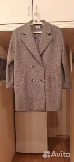Полупальто тренч из шерстяного драпа