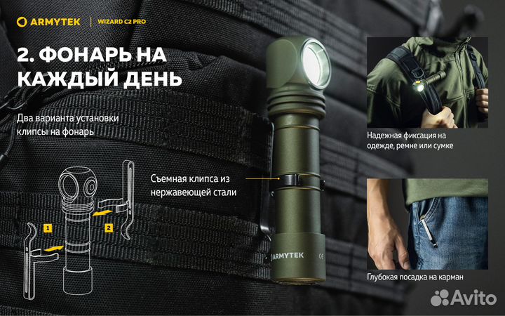 ArmyTek Wizard C2 Pro Magnet Olive f08701co