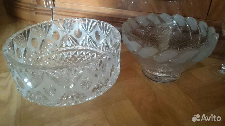 Хрусталь посуда фруктовница ваза конфетница