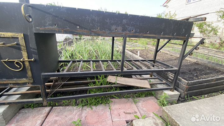 Мангал с печью под казан