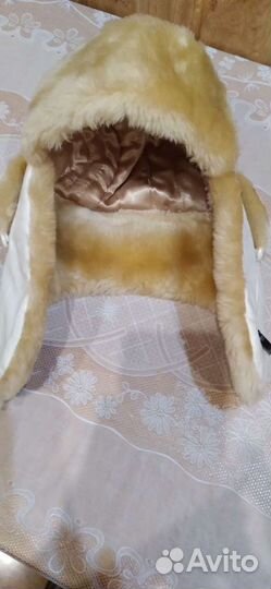 Шапка-ушанка geox,6-16лет,ещё хаки,зимняя,унисекс