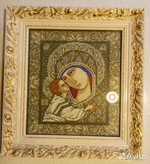 Икона вышитая Богоматерь Игоревская