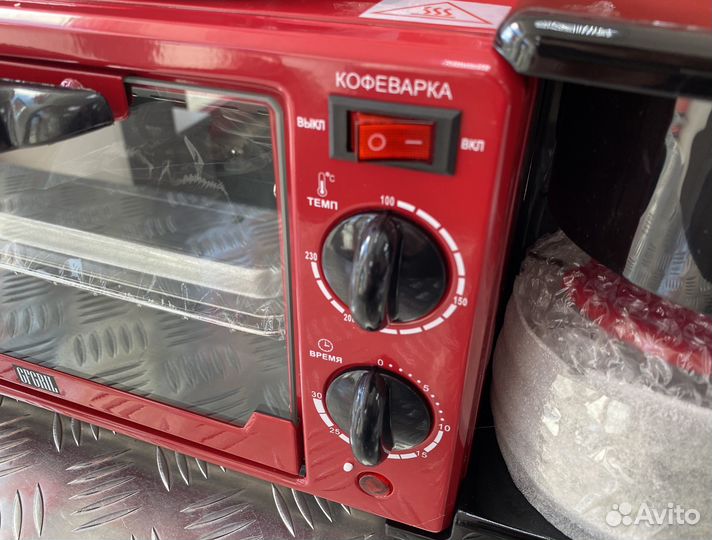 Мини-печь гриль кофеварка gfgril Breakfast Новая