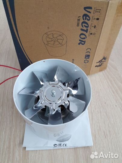 Вентилятор стальной 100 мм канальный