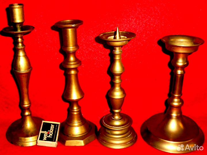 Антикварные подсвечники бронза Европа