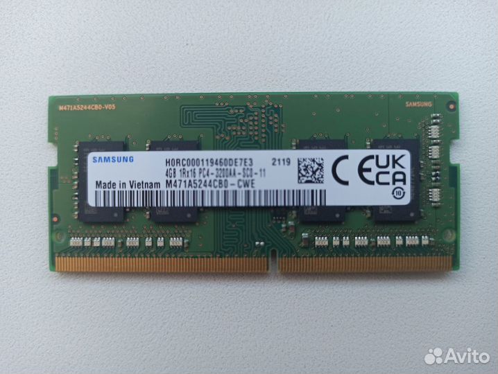 Новая оперативная память 4гб DDR4 3200мгц