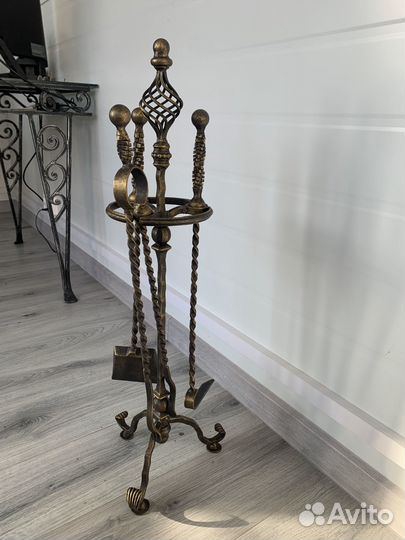 Кованый каминный набор