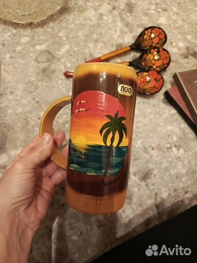 Кружка пивная деревянная