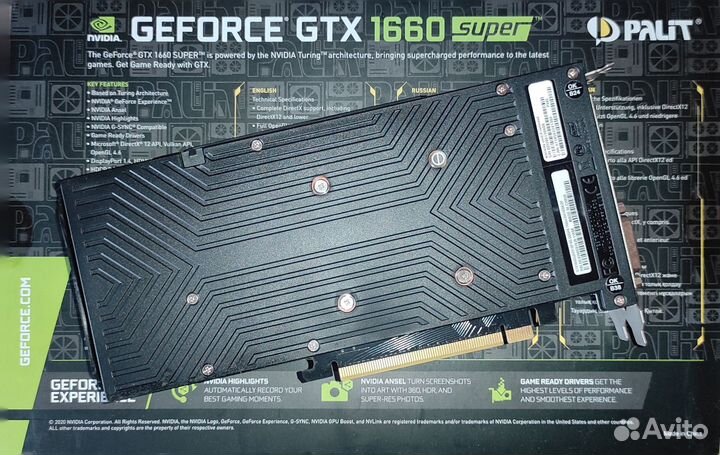 Видеокарта Palit GTX 1660 super Gaming Pro 6GB