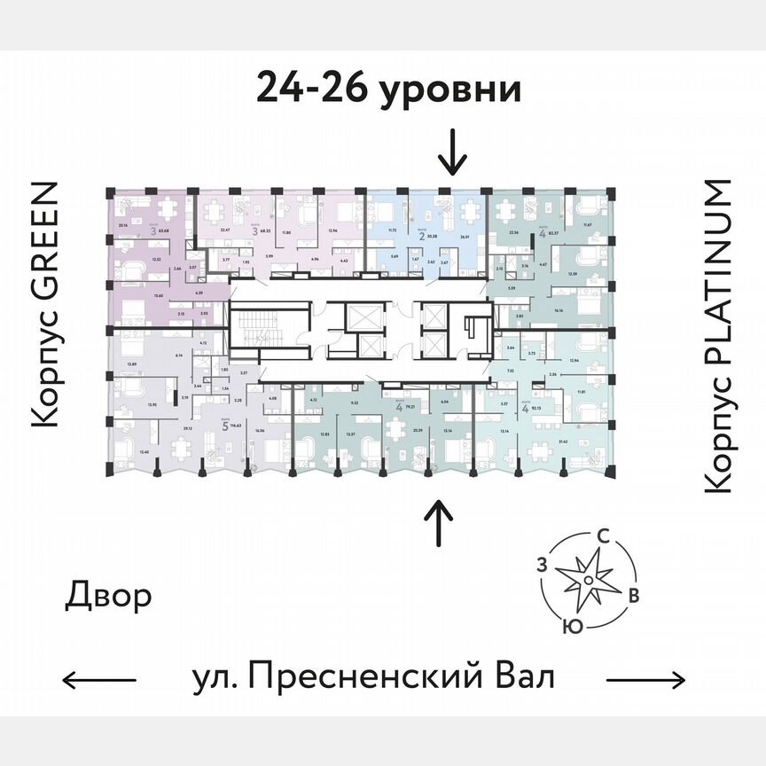 4-к. квартира, 82,4 м², 24/27 эт.