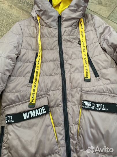 Куртка (пальто) для девочки 134-140 демисезон