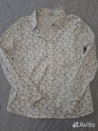 Школьная рубашка для девочки, 128-134р