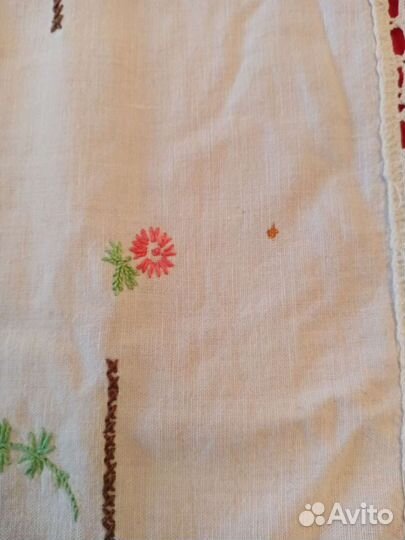 Скатерть винтажная с вышивкой