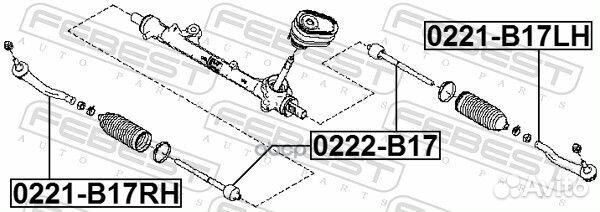 Наконечник рулевой 0221B17LH Febest