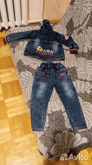 Джинсовый костюм для мальчика 98