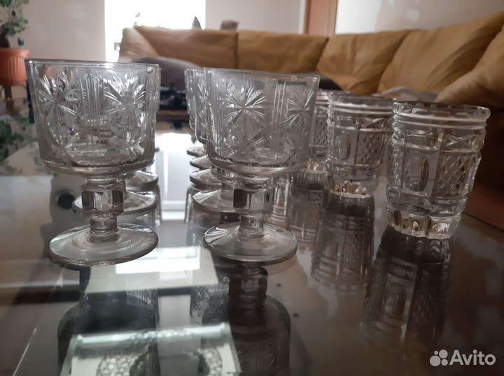 Хрустальные рюмки на ножке СССР