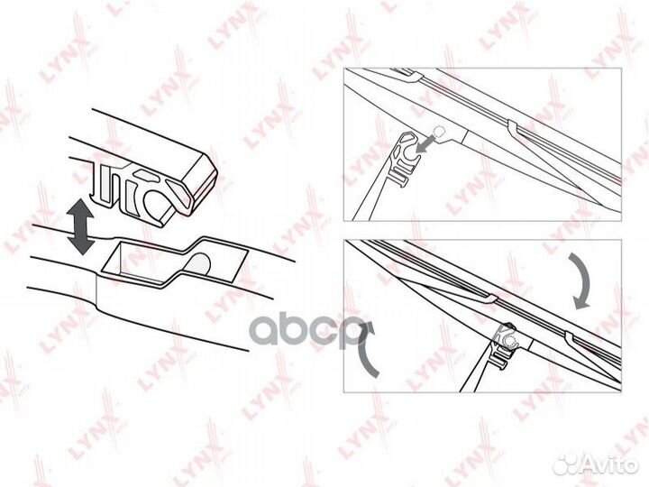 Щетка стеклоочистителя задняя 400мм зад LR4