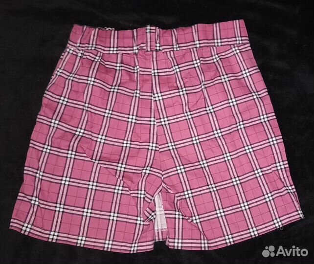 Юбка розовая в клеточку