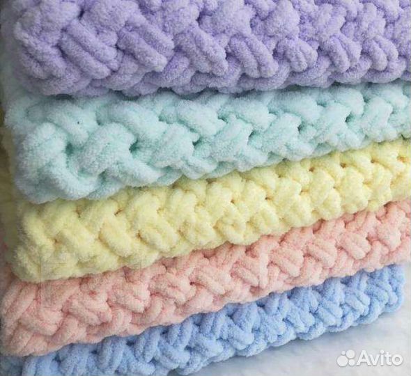 Вяжу на заказ пледы плюшевые