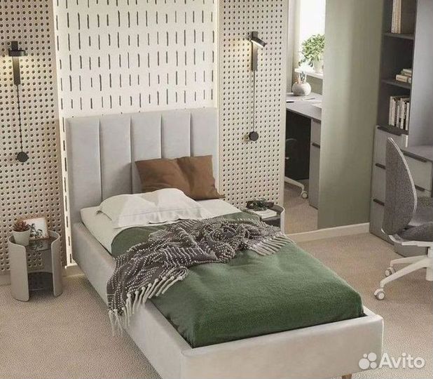 Односпальная мягкая кровать