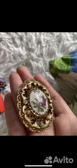 Брошь винтажная чехия