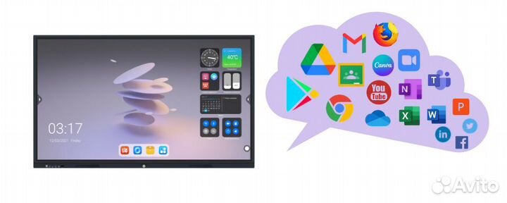 Интерактивная сенсорная монитор 65 дюймов