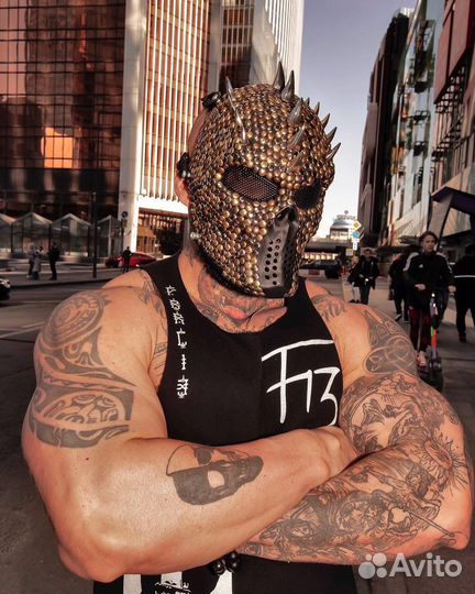 Маска череп с шипами шлем страйкбол пейнтбол