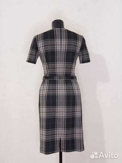 Новое шерстяное платье в клетку Винтаж Италия