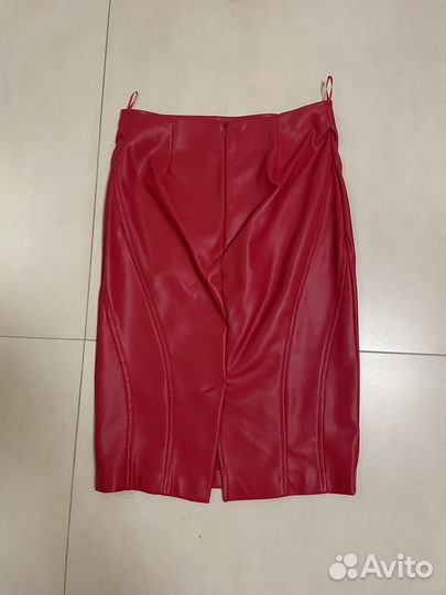 Юбка карандаш из экокожи