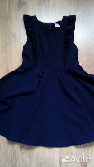 Новое шк. платье+сарафан на р.128-134