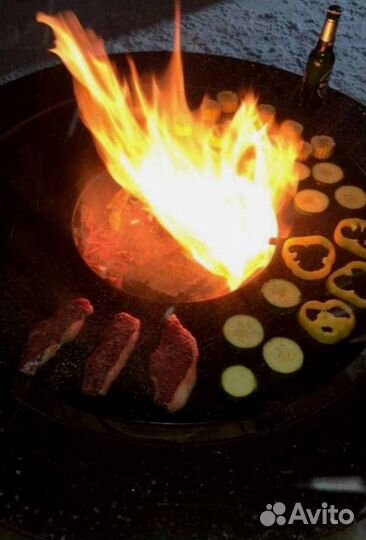 Мангальная зона, гриль стол