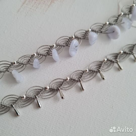 Браслет на ногу микромакраме