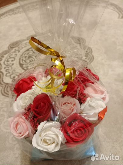 Букет из мыльных роз