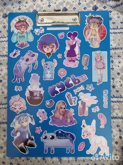 Кошачьи ушки ободок, планшет для бумаги + наклейка