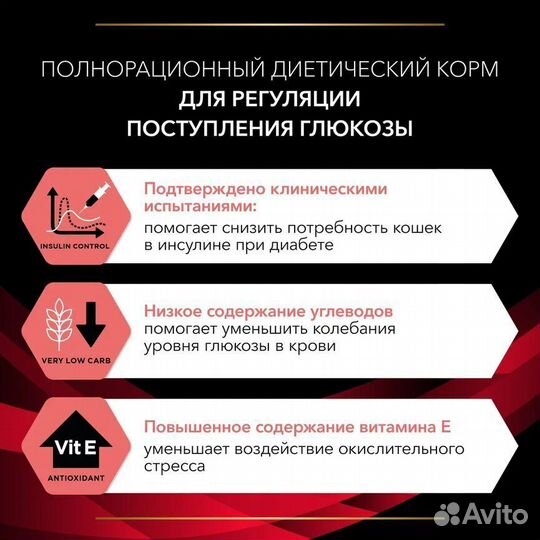 Корм для кошек Pro Plan diabetes при диабете 1.5кг