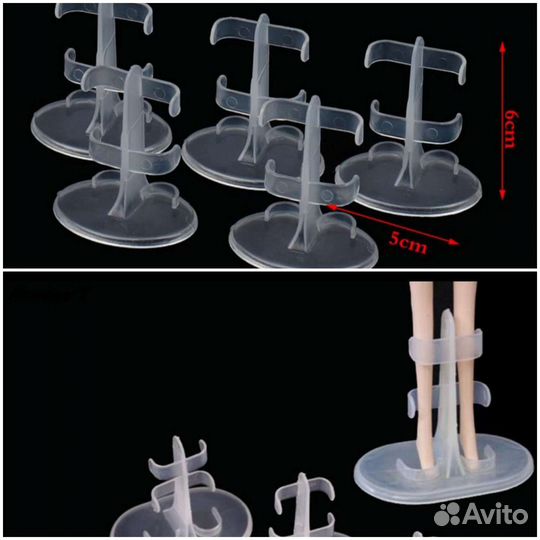 Подставки для кукол пластиковые прозрачные