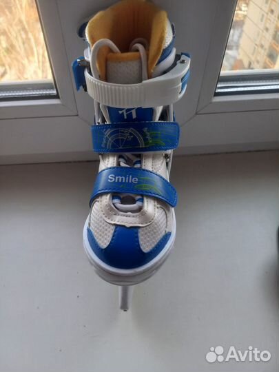 Коньки детские раздвижные размер 27-30