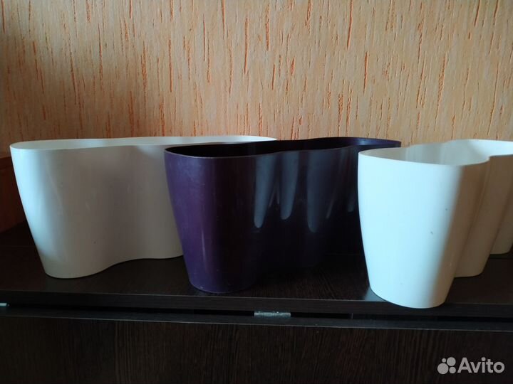 3 кашпо (горшки) для цветов, цветочных композиций