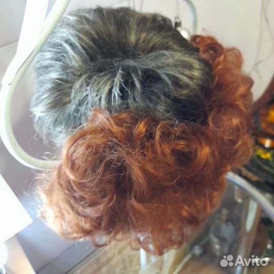 Накладка для причёски:рыжая, чёрная, т.русый