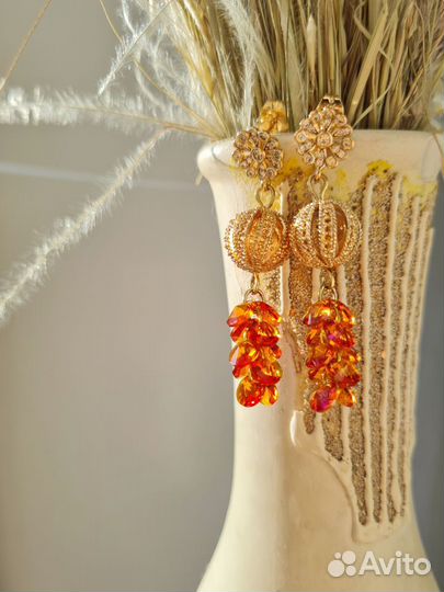 Серьги с кристаллами Swarovski