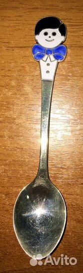 Серебряная детская ложка. Мальчик. 925 проба