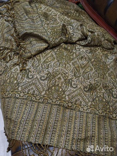 Теплый палантин etro шерсть /хлопок италия