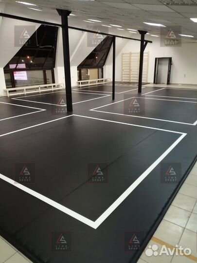 Борцовский ковер 10х10 двухцветный люверсы